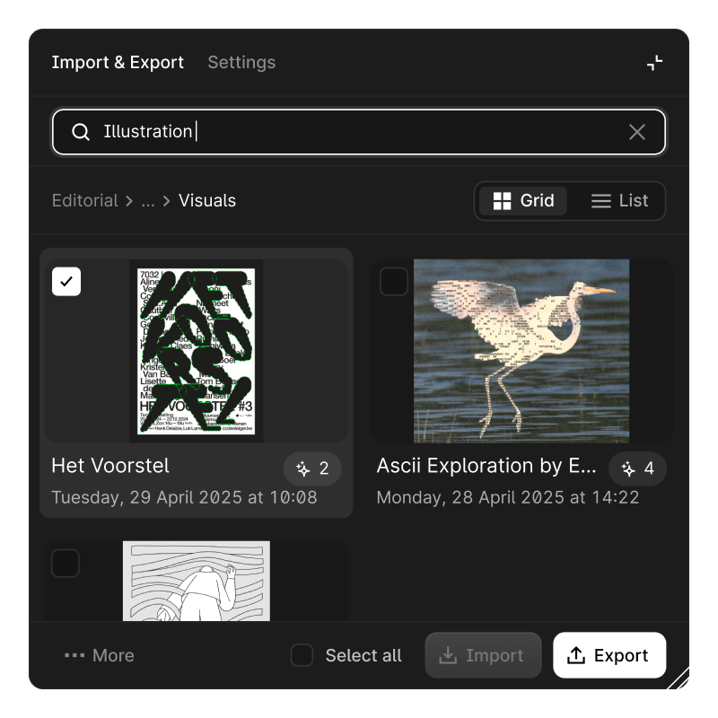 Import & export plugin for Cube in Figma
